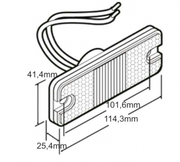 LED Markierungsleuchte rot 18011R 10-30V mit Refelktor